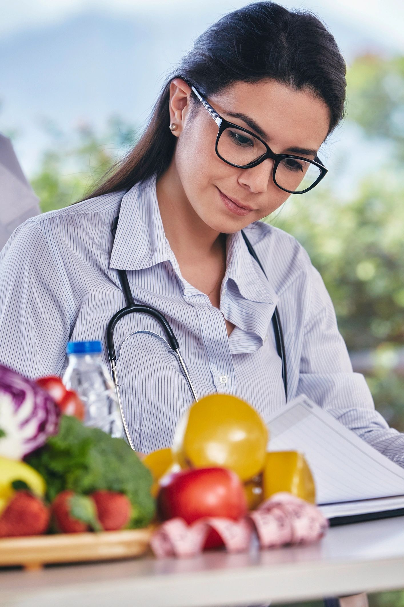 Healthcare consultant working at a desk